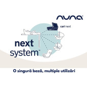 Nuna - Set Landou CARI next Caviar, 40-70 cm + Baza isofix BASE next i-Size pentru CARI next