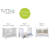 Tutti Bambini - Set mobilier Katie Alb format din 2 piese: patut si comoda